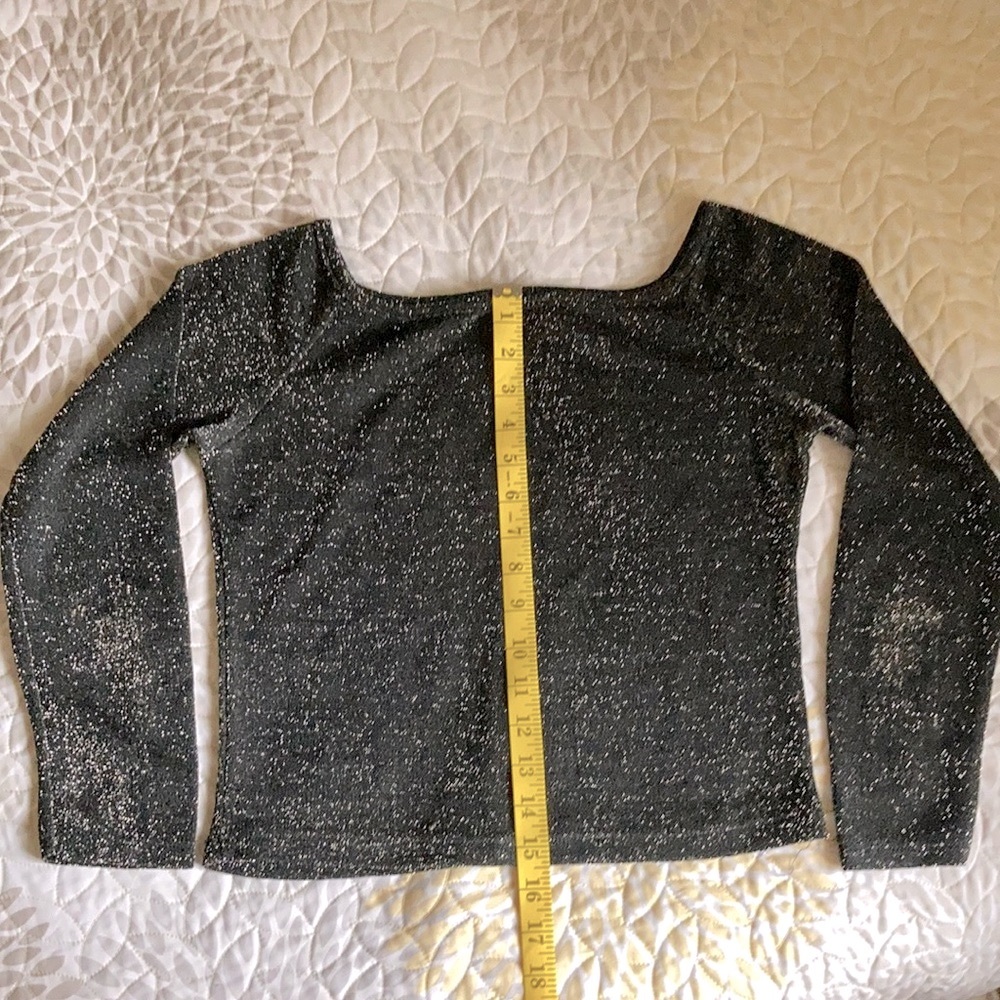 Black glitter s/m top in excellent condition bought in Greece. Holiday too.